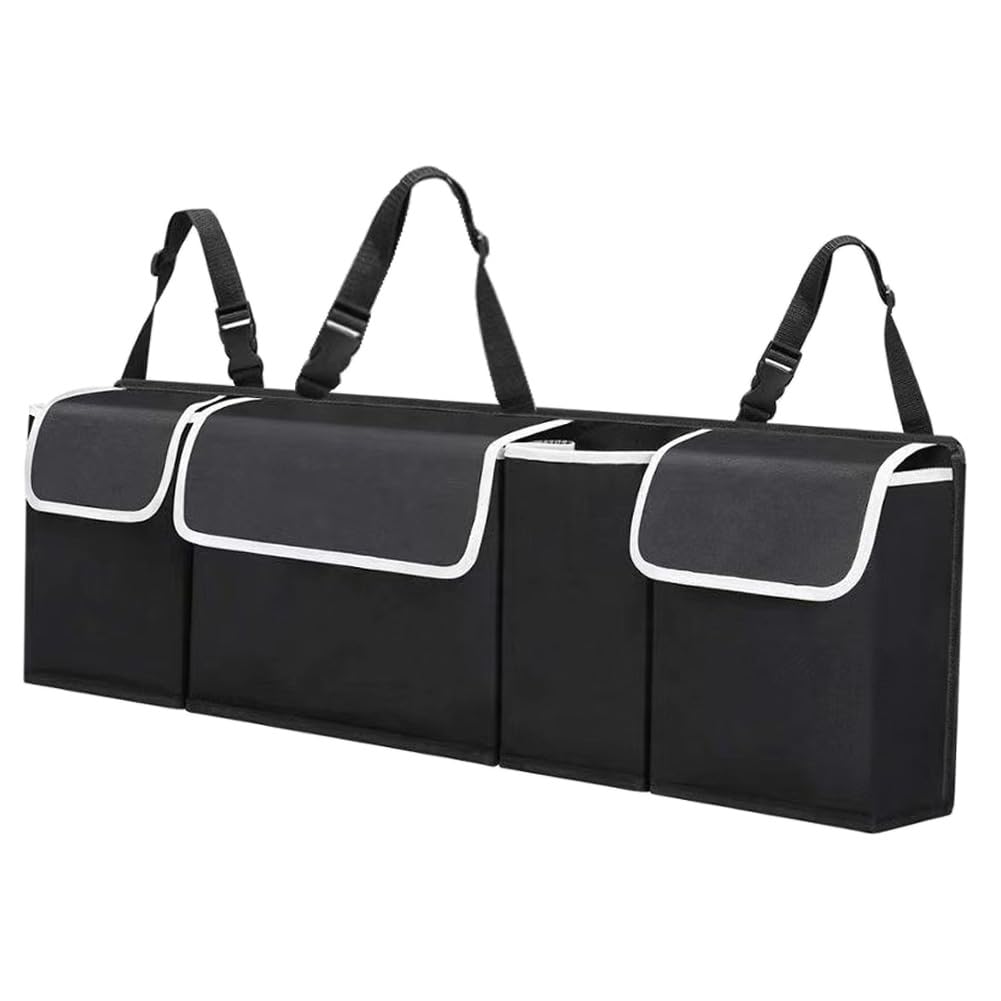 ZHSDMB Car Boot Organiser for VW Jetta Ameo Arteon Bora Eos Lamando Lavida 2005-2025 2026+, Waterproof Anti Slip Foldable Car Boot Organiser Bag with Adjustable Straps Multi Compartment