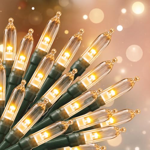 Image of Brightown 8ft 20LED Battery Operated Christmas String Lights with Timer | Warm White Mini Christmas Tree Lights for Indoor Outdoor Bedroom Wedding Party Holiday Xmas Decoration