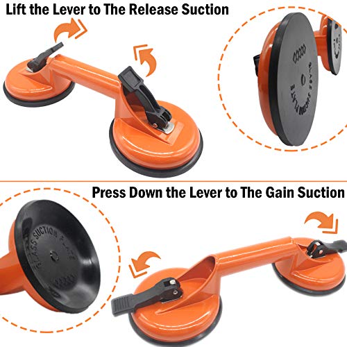Floor Gap Fixer Tool for Laminate Floor Gap Repair Include Premium Quality Heavy Duty Aluminum Suction Cup and Fiberglass Handle White Rubber Mallet