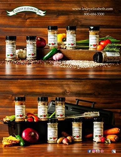 Image of Lesley Elizabeth Salmon Seasoning & Rub - Gourmet Seafood Spice Blend for Grilled, Baked & Pan-Seared Salmon, Trout & Fish - Lemon, Dill & Garlic Flavor - All-Natural, Small Batch, 8.4 oz
