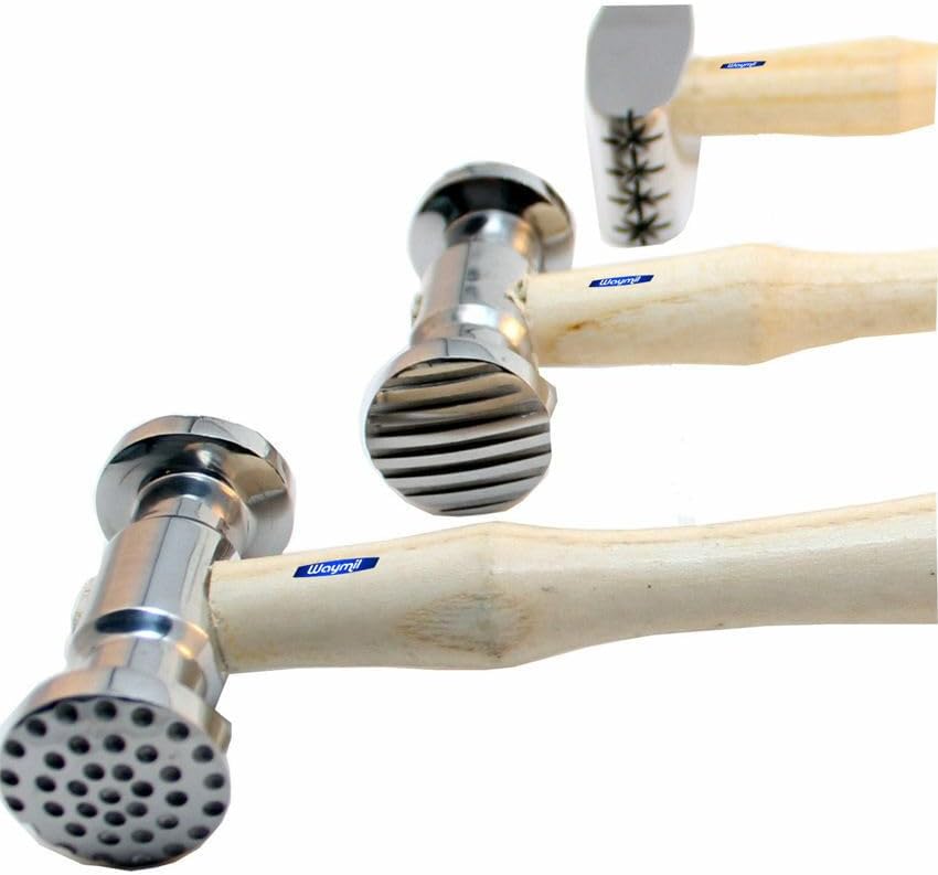 Texturing Hammers Texture Hammer Finish on Metal 3 pcs Jewelry Design 6 Patterns