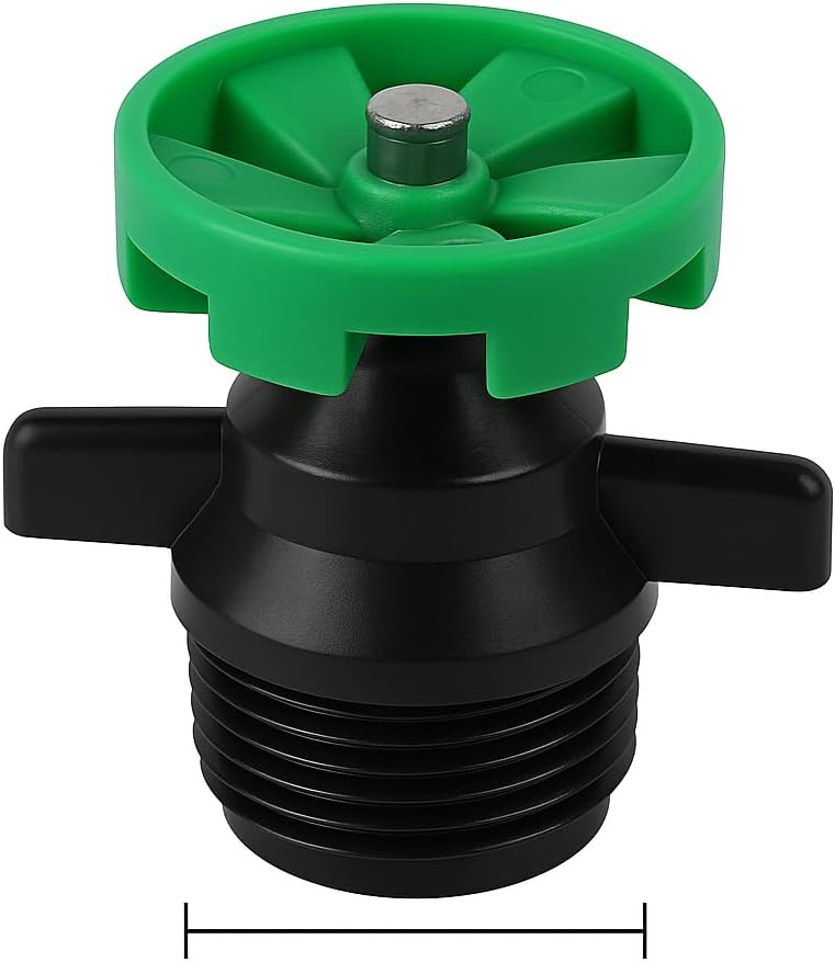 Green Adjustable 0°–360° Pop-Up Sprinkler Head — 12 ft Radius Variable Arc Nozzle, Compatible with Most Pop-Up Sprinkler Bodies for Lawn & Garden Irrigation