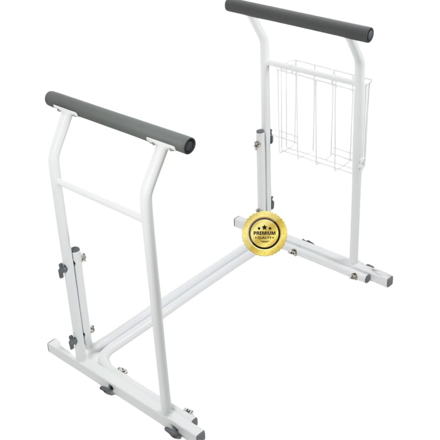 OrtoPrime Ausili per Disabili Bagno - Maniglia per Wc - Braccioli per Wc - Accessori Bagno per Disabili - Supporto Wc per Anziani - Sostegno per Alzarsi dal Letto - Ausili per Anziani Bagno