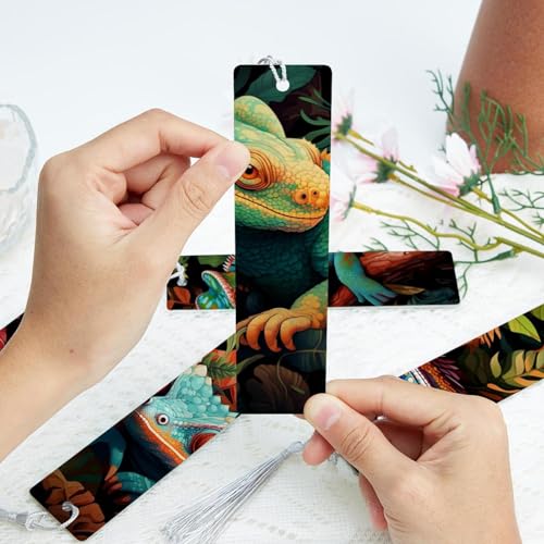 Marque-pages caméléon avec pompon, le cadeau idéal pour enseignants