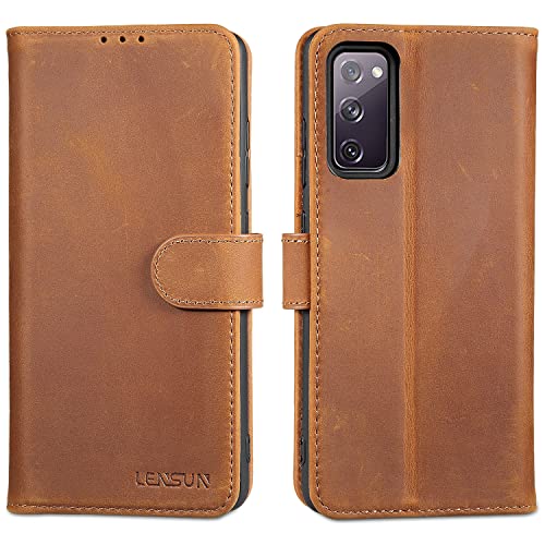 Pochette portefeuille Samsung S20 FE anti piratage RFID étui cuir Lensun
