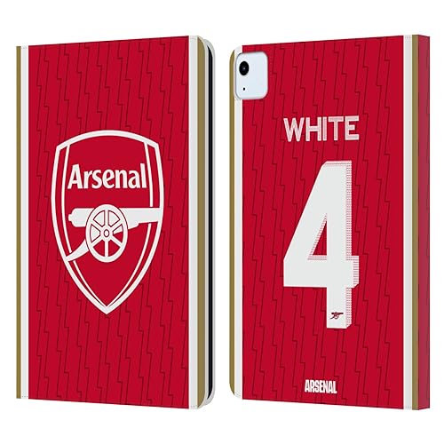 Head Case Designs Officially Licensed Arsenal FC Ben White 2023/24 Players Home Kit Leather Book Wallet Case Cover Compatible with Apple iPad Air 2020/2022