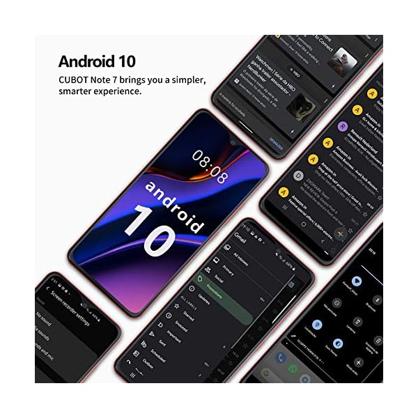 CUBOT Unlocked Smartphones, Note 7 Android 10 Phone Unlocked, 4G Dual SIM Unlocked Cell Phones, 5.5 inch HD Display, Triple Cameras, 2GB/16GB, 128GB Extension, 3100mAh Battery, US Version, Green
