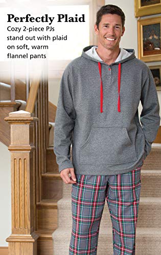 PajamaGram Mens Flannel Pajamas Sets - Pajamas for Men, Hoodie Top3