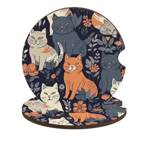 Posavasos para vehículo con diseño animal, 2 pzas miniatura 1