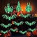 KATIMI 12PCS Leuchtende Fledermaus Deko Halloween, PVC Halloween Deko Outdoor Innen, Recyclable 3D Fledermäuse Halloween Deko Garten, Halloween Fledermaus Dekoration für Feiertagsfeiern Verwenden 12 Outdoor günstig Kaufen-KATIMI 12PCS Leuchtende Fledermaus Deko Halloween, PVC Halloween Deko Outdoor Innen, Recyclable 3D Fledermäuse Halloween Deko Garten, Halloween Fledermaus Dekoration für Feiertagsfeiern Verwenden
