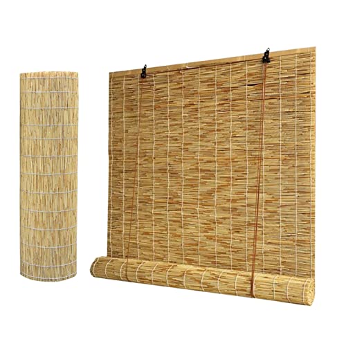 Natürlicher Bambusrollo 45-160cm Breit Bambus Raffrollo Sichtschutz...