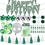 56Pcs Golf Birthday Party Decorations Includes Golf Themed Happy Birthday Banner Balloons Cake Cupcake Toppers Golf Decor for Golf Party Supplies
