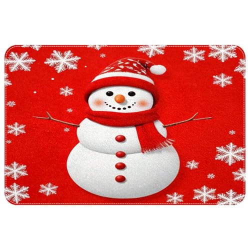 Felpudo navideño 50 x 80 cm tapete de entrada lavable y antideslizante para puerta delantera 3