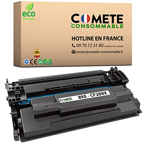 COMETE, Marque française - 89X - 1 Toner Compatible (avec Puce à Jour) pour HP 89X CF289X (89A...