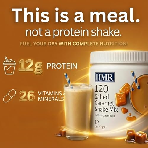Image of HMR 120 Salted Caramel Meal Replacement Shake Powder, 12 Servings