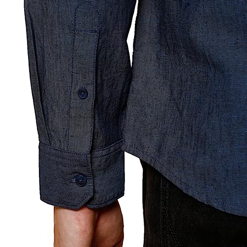 Image of Wrangler Men's Solid Blue Shirt