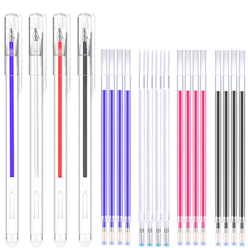 Heat Erasable Fabric Marking Pens with 16 Refills for Tailors Sewing, and Quilting