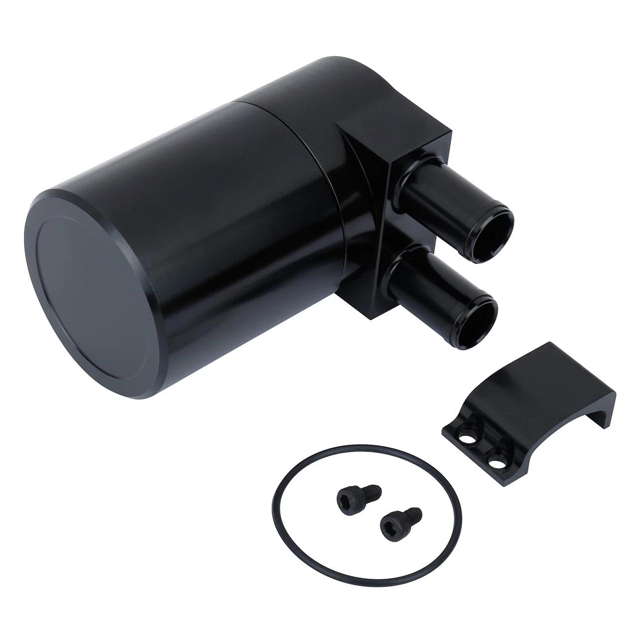 OSIAS Bottiglia di serbatoio in lega di alluminio scolpito, contenitore per la raccolta dell'olio con diaframma per N54 335i 535i, altamente compatibile con Mance Black 19 mm 0,75 pollici