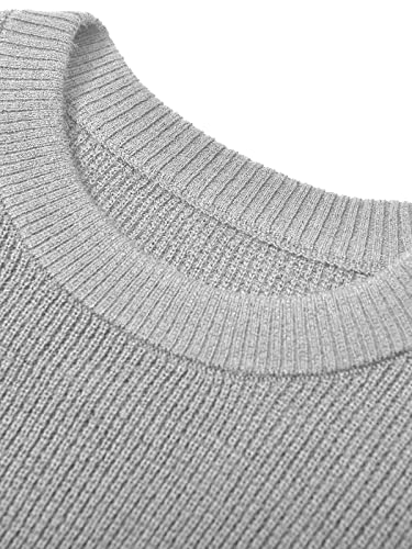 Men's Lightweight Crewneck Sweater Soft Touch Waffle Stitch Pullover for Men3