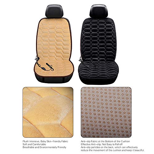 RuleaxAsi Almofada de assento aquecido para carro 12V Assento de carro Capa do aquecedor de inverno