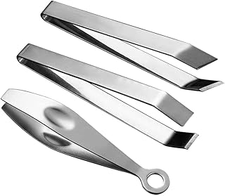 HEMOTON 3 Pcs Peixe Pinça Pinça de Porco Pinças de Cabelo de Aço Inoxidável Plana E Inclinada Pinça de de Removedor de Cabelo Ferramentas Gadgets de