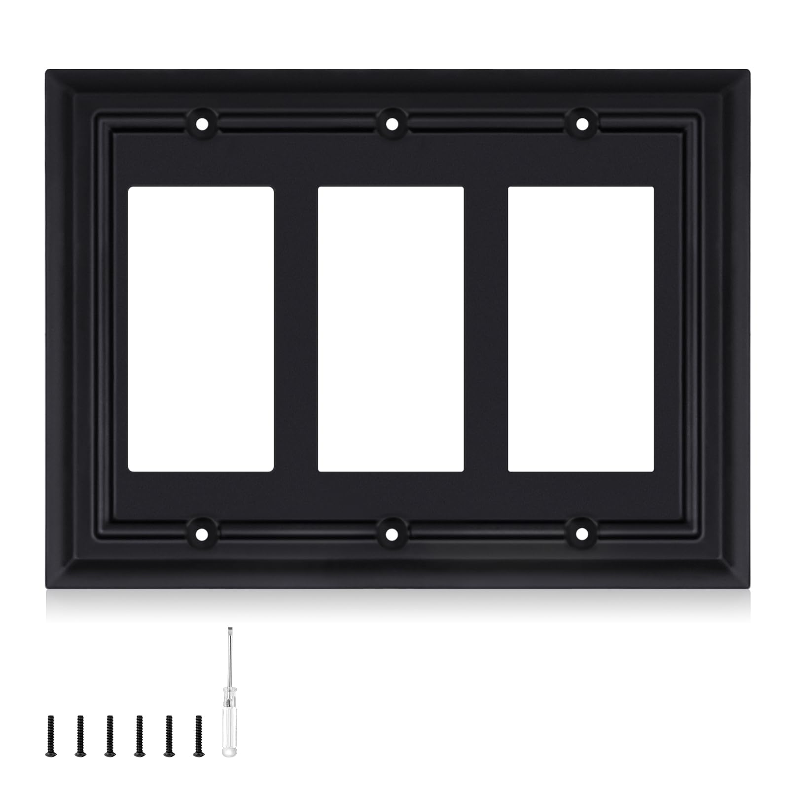 Matte Black Outlet Covers - Bamboo Fiber Wall Plates -9 Matte Black Outlet Covers - Bamboo Fiber Wall Plates -9