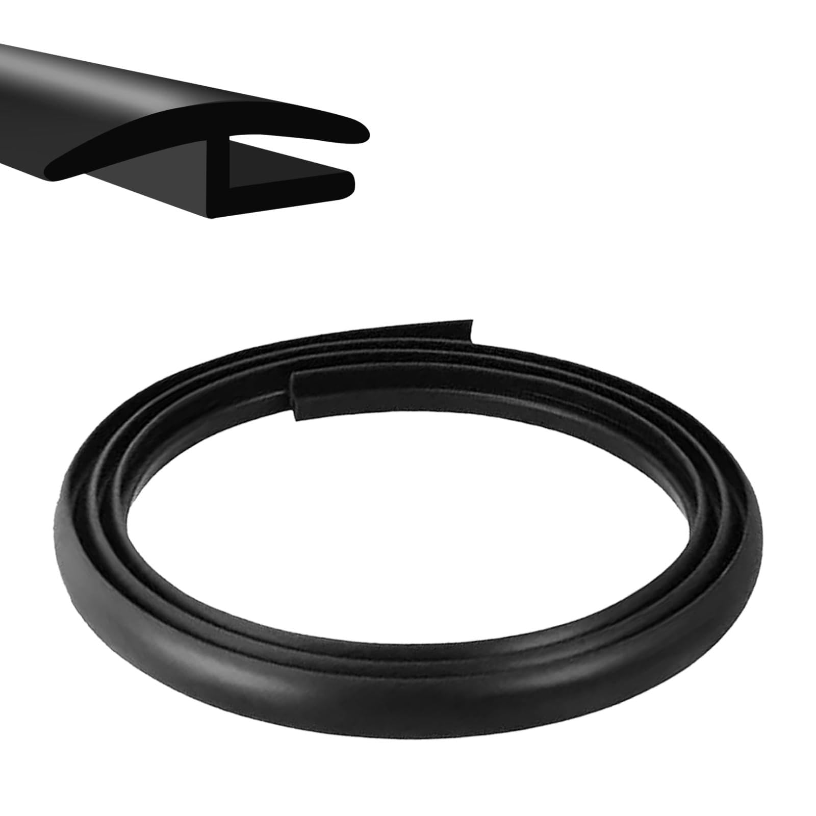 1.8M/6Ft Windshield Cowl Rubber Seal Strip, Car Weather Stripping & Sunroof Seal, Universal Self-Adhesive Cuttable Molding Trim for Noise Reduction on Cars, Trucks, SUVs