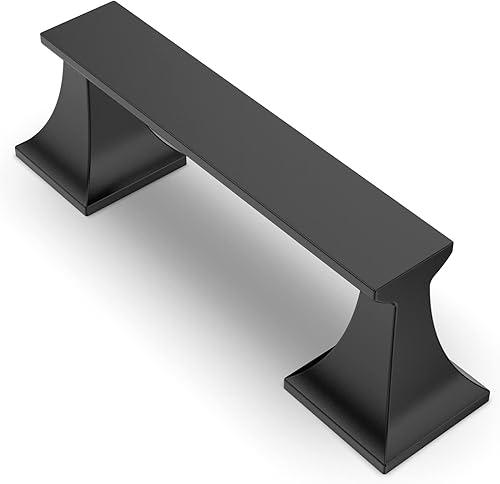 Asidrama Paquete de 10 manijas de gabinete de cocina color negro mate de 4 pulgadas (4.016 in), tiradores de gabinete, accesorios de gabinete de