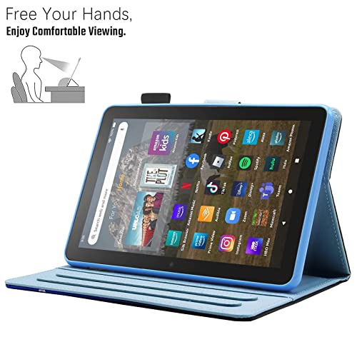 All-New Amazon Fire Hd 10 Tablet Case (Only Compatible With 11Th Generation Tablet, 2021 Release), Fire Hd 10 Plus Tablet Case, Viclowlpfe Folio Stand Case With Auto Wake/Sleep, Butterfly Flower #TOP3