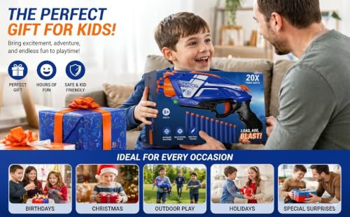 Image of Prime Soft Bullets Blaze Storm Gun Toy for Kids Shooting Gun Game for Boys and Girls Indoor Outdoor Sniper Gun Toy Gift (Blaze Storm Gun)