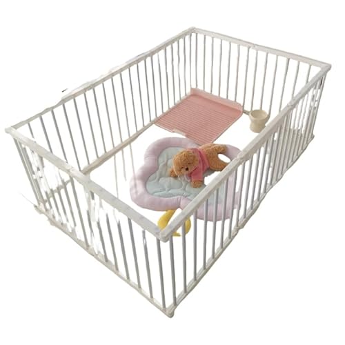 ペット犬ケージ折りたたみ式50cm / 68cm屋内正方形円形バリアフリー、自由に組み合わせて接合して拡張可能、フェンス逃げ防止ロックアセンブリ中型犬と小型犬と猫に適しています (50cm,ホワイト(10個))