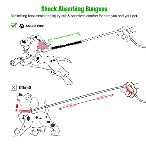 Bungee Dog Leash Extension Attachment, 18” Shock Absorbing Lead Extension Absorber, Prevent Injury On Arm And Shoulder & Save Dogs From Getting Hurt, Great For Bicycle, Running, Walking #TOP6