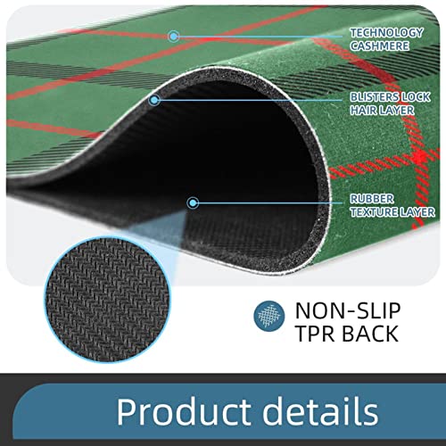 Lorvies Tartan Plaid Scottish Pattern Indoor Door Mat, Non-Slip Absorbent Doormat Inside Floor Mats Area Rug For Entryway, Machine Washable Entrance Rug Outdoor 20X47 #TOP1