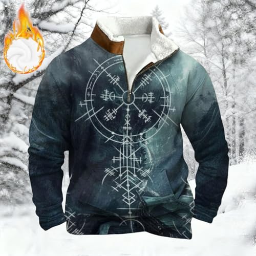 Homme pull à col rond manches longues marin roulé thermique noir