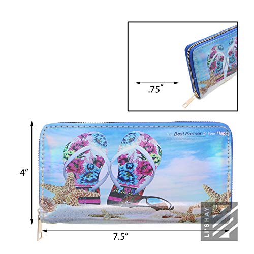 Li'Shay Glossy Zip Around Printed Wallet for Women2