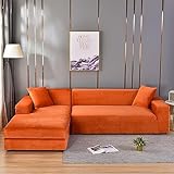 Tissu de haute qualité : fabriquées en velours peluche polyester et élasthanne super doux, confortable et luxueux, les housses de canapé robustes sont attrayantes et élégantes dans votre salon, renouvellent immédiatement les vieux canapés. Et le tissu très extensible rend la housse de canapé épaisse parfaite pour la plupart des types de canapés, par exemple les canapés à coussin en T, les canapés à coussin carré, les canapés à dossier haut, les canapés en cuir, les canapés en tissu et les canapés extra larges, etc