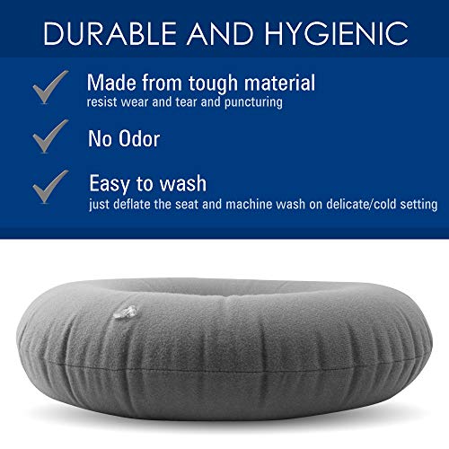 Inflatable Donut Cushion by Lemon Hero Strong Durable Pillow with