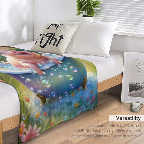 Manta de cerdo de franela suave para cama y sofa de 130x150 cm 7