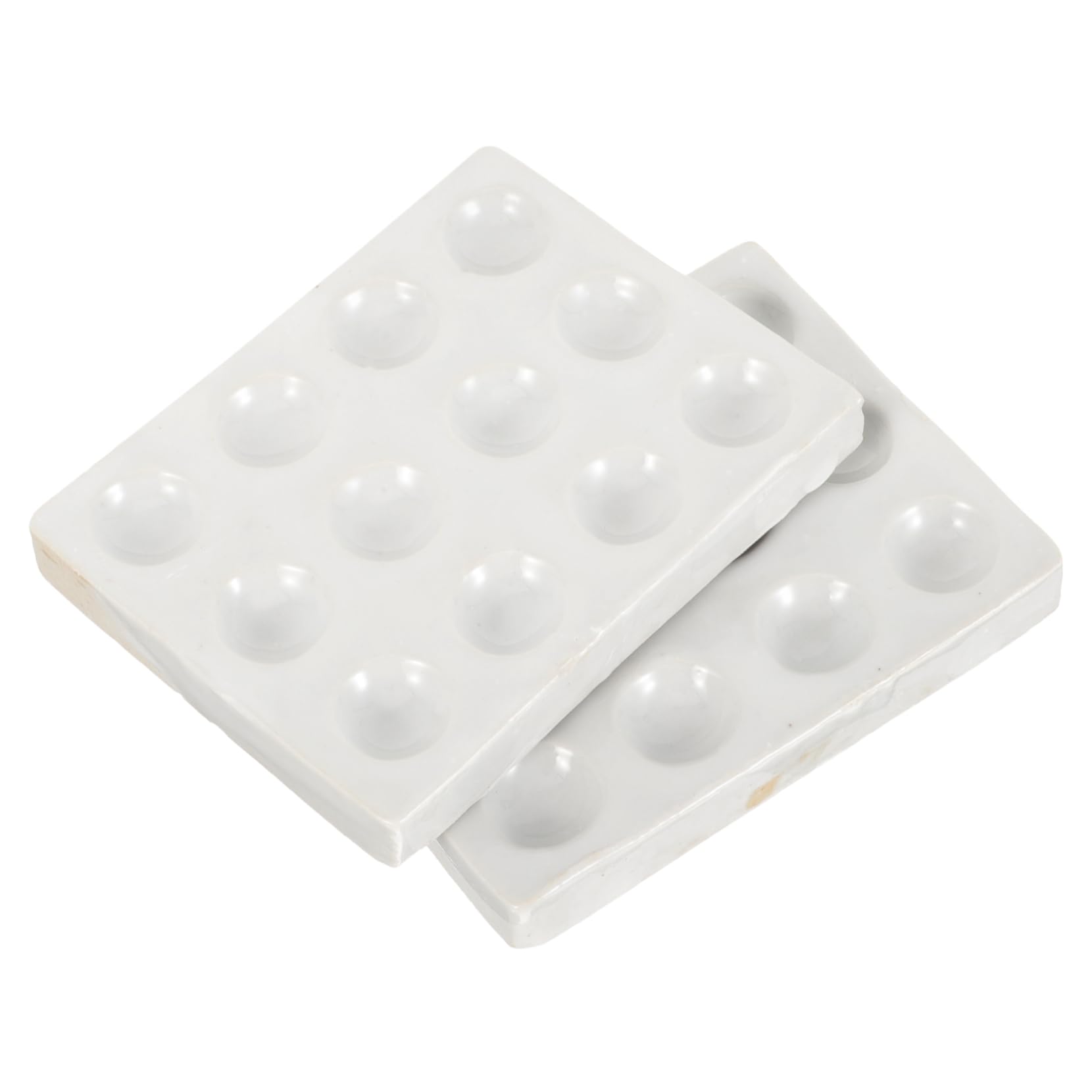 COSMEVIVI Porcelain Plate Ceramic Reaction Plate 2 Pack Easy to Use Reaction for Chemistry Lab