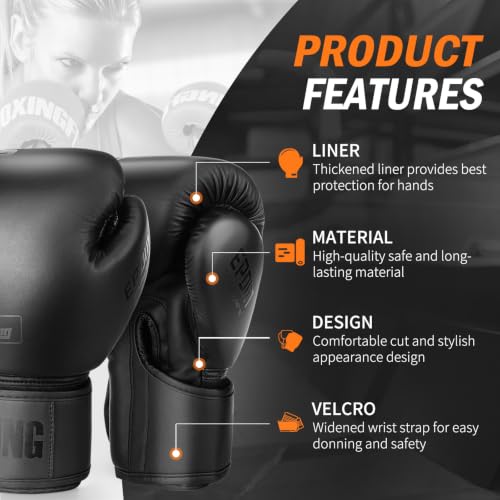 Image of Boxing Gloves for Men Women Adults | Multi Layered Padding,Breathable Palm,for Training,Sparring,Muay Thai,Fighting,Kickboxing, Mixed Martial Arts,MMA,Heavy Bag