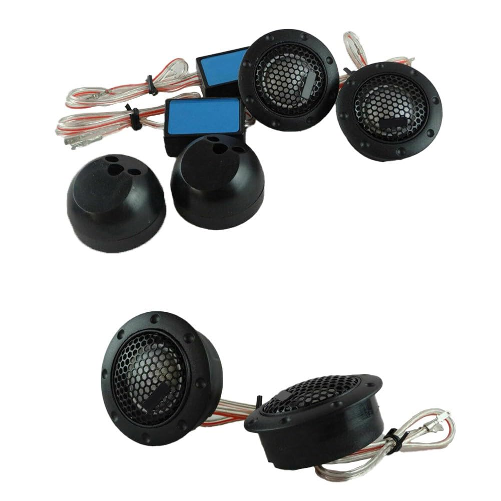 RichVibe Alpine DDT-S30 360 W 1" pour tweeters à dôme souple audio de voiture, 4 Ohm, sensibilité 91 dB, montage encastré/angulaire, pour systèmes 12-24 V