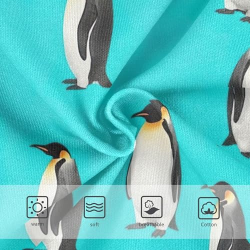 Girls Underwear Toddler 2t Cotton Panties for Girl Aesthetic Briefs Underpants Emperor Penguins Bright Turquoise3