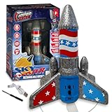 FAWAJON Hyper Drive - SkyTwister Rocket – Rechargeable Electric Launch Rocket with Parachute Deploy – Flies Up to 200 Feet – Safe Toy for Kids Ages 8+ – Fully Self-Contained Launch Kit