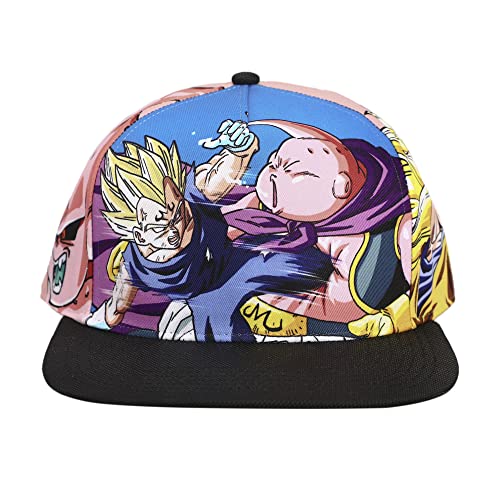 Image of Dragon Ball Z Majin Buu & Goku Sublimation Panel Baseball Cap Multicolor