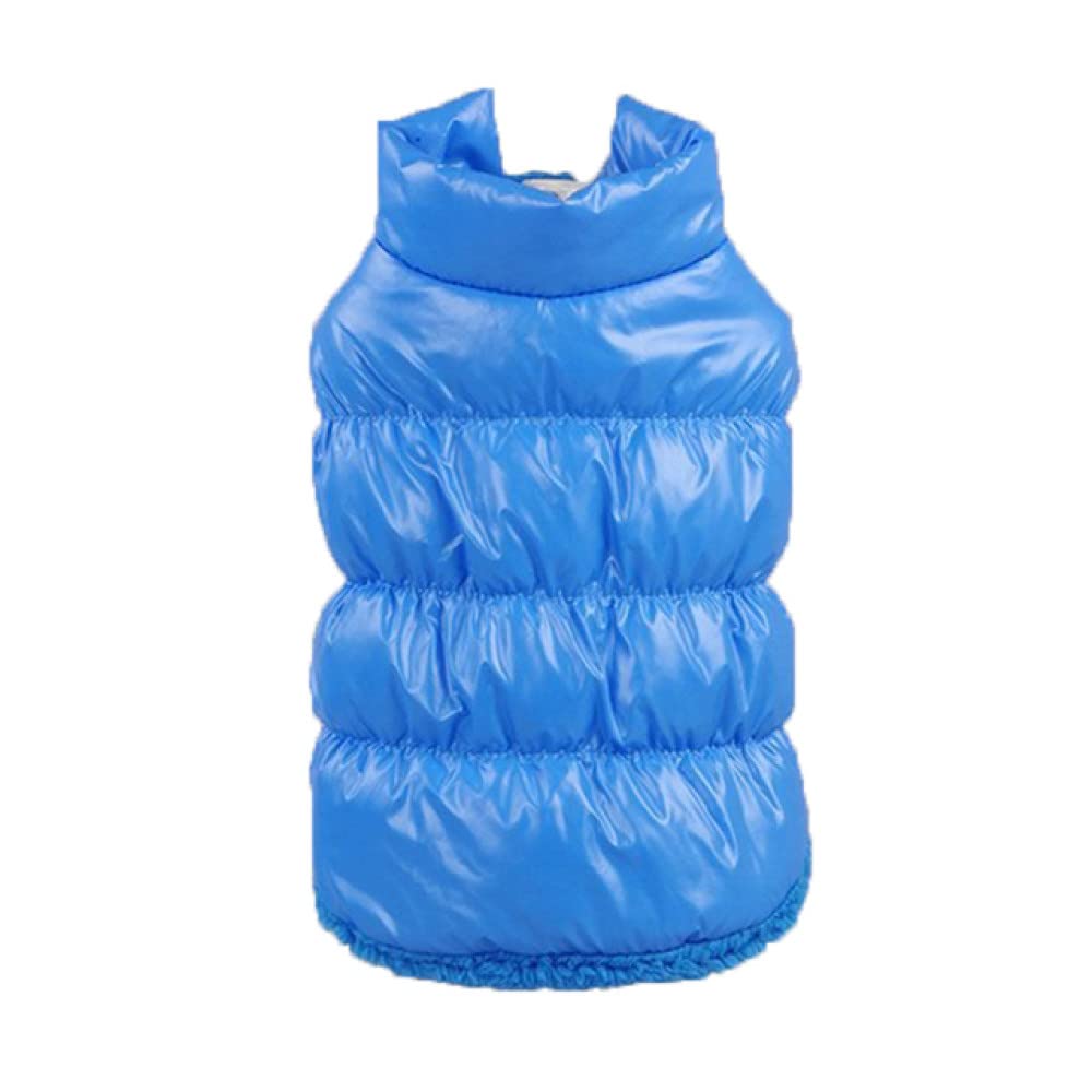 Ropa para Perros pequeños, Abrigo de Invierno, Chaqueta de Plumas para Mascotas, Ropa para Perros y Gatos, Chaleco cálido, Ropa para Gatitos y Gatos (Azul XS)
