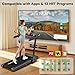 VANNECT 12% Incline Folding Treadmill, 14KM/H Treadmills for Home Foldable with APP & Heart Rate, Wider Belt, 400LBS Capacity Professional Running Machine for Home Office Use, Dual LED Screen
