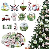 Chunful 36 Pcs Golf Ornaments Wooden Golf Ornament For Tree Bulk Hanging Tree Decorations Diy Crafts Sports Lover Gifts For Sport Game Day Party Supplies