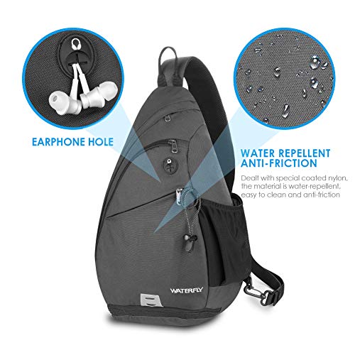 WATERFLY-Sling-Backpack-Sling-Bag-Crossbody-Daypack-Casual-Backpack-Chest-Bag-Rucksack