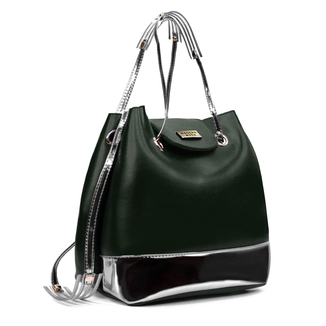 Modern Myth Olive & Silver Drawstring Bucket Bag (B09NTMJBBT) Amazon Price History, Amazon Price Tracker
