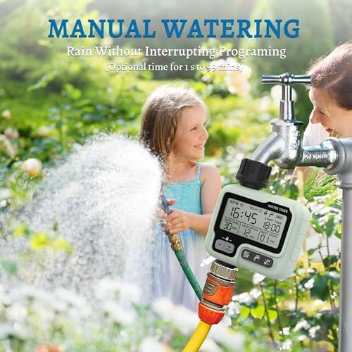 Hose Timer,Sprinkler Timers for Watering(Black), Automatic Outdoor Water Timer,Garden Irrigation System Controller,Timed Sprinklers for Yard,Hoses Timer for Lawn.
